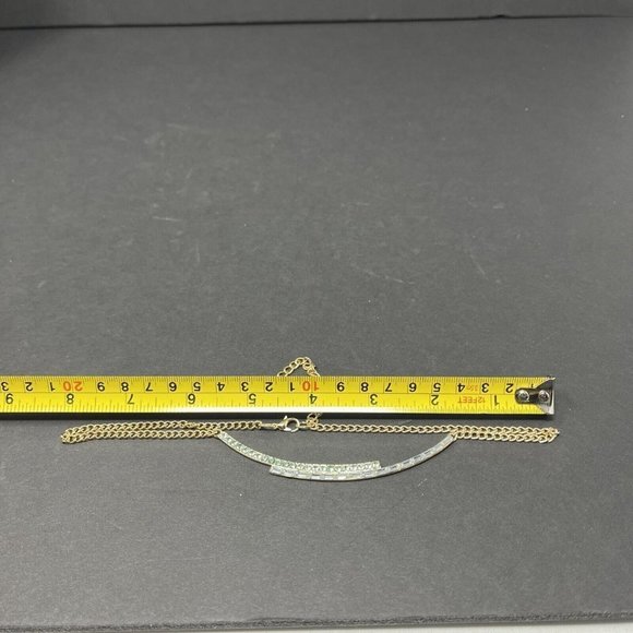 Two Tone Bar Necklace Gold Tone‎ Chain Unbranded And Unmarked - Picture 7 of 8